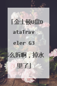 金士顿U盘DataTraveler G3怎么拆啊,掉水里了
