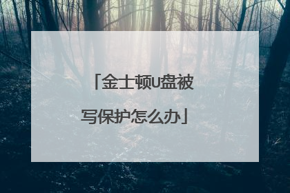 金士顿U盘被写保护怎么办