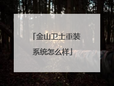 金山卫士重装系统怎么样