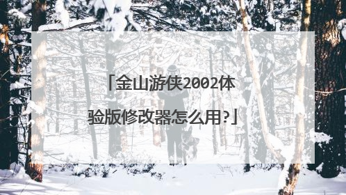 金山游侠2002体验版修改器怎么用?