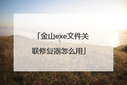 金山exe文件关联修复器怎么用
