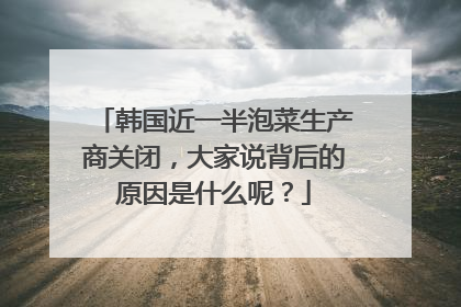 韩国近一半泡菜生产商关闭,大家说背后的原因是什么呢?