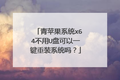 青苹果系统x64不用U盘可以一键重装系统吗？