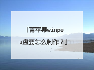 青苹果winpe u盘要怎么制作？