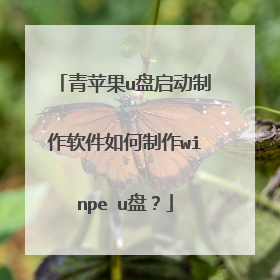 青苹果u盘启动制作软件如何制作winpe u盘？