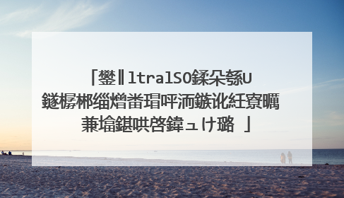 鐢║ltralSO鍒朵綔U鐩樼郴缁熷畨瑁呯洏鏃讹紝寮曞�兼墖鍖哄啓鍏ュけ璐�