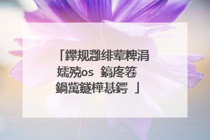 鑻规灉绯荤粺涓嬬殑os 鎬庝箞鍋歶鐩樺惎鍔�