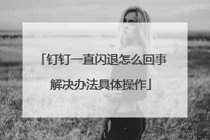 钉钉一直闪退怎么回事 解决办法具体操作