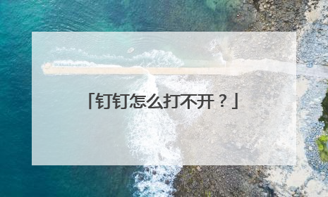 钉钉怎么打不开？