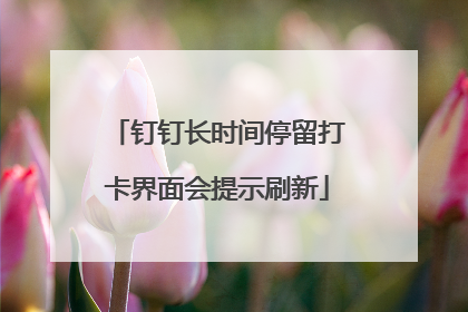 钉钉长时间停留打卡界面会提示刷新