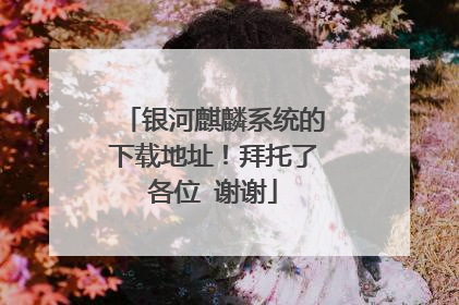 银河麒麟系统的下载地址!拜托了各位 谢谢