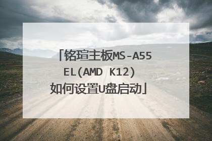 铭瑄主板MS-A55EL(AMD K12)如何设置U盘启动
