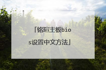铭瑄主板bios设置中文方法