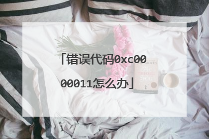 错误代码0xc0000011怎么办