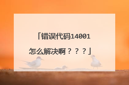 错误代码14001怎么解决啊???