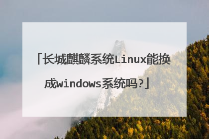 长城麒麟系统Linux能换成windows系统吗?