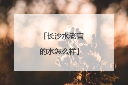 长沙水老官的水怎么样