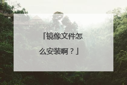 镜像文件怎么安装啊?