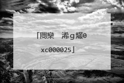 閿欒��浠g爜0xc000025