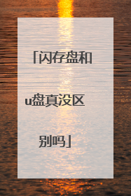 闪存盘和u盘真没区别吗