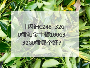闪迪CZ48 32GU盘和金士顿100G3 32GU盘哪个好?
