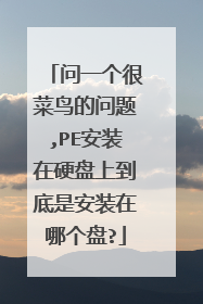 问一个很菜鸟的问题,PE安装在硬盘上到底是安装在哪个盘?