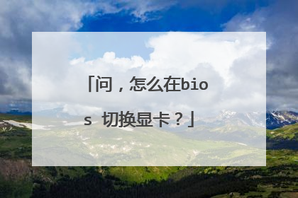 问,怎么在bios 切换显卡?