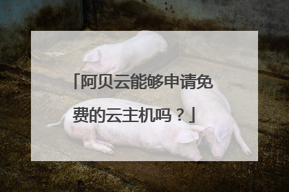 阿贝云能够申请免费的云主机吗?