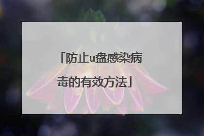 防止u盘感染病毒的有效方法