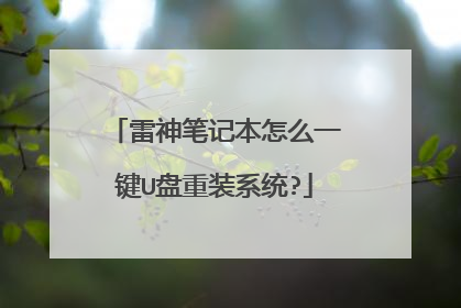 雷神笔记本怎么一键U盘重装系统?
