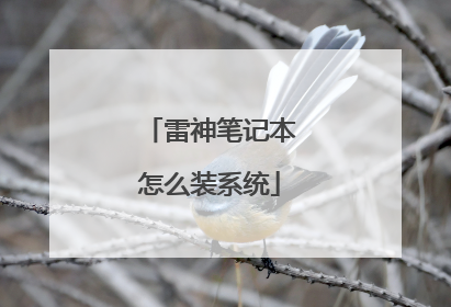 雷神笔记本怎么装系统