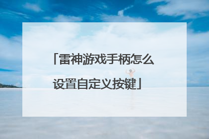 雷神游戏手柄怎么设置自定义按键