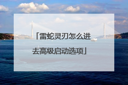 雷蛇灵刃怎么进去高级启动选项
