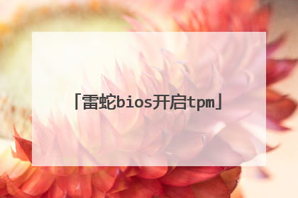 雷蛇bios开启tpm