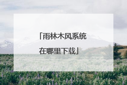 雨林木风系统在哪里下载