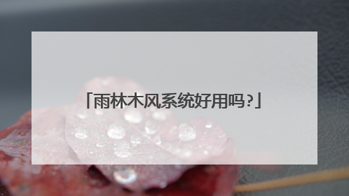 雨林木风系统好用吗?