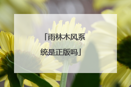 雨林木风系统是正版吗