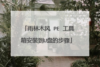 雨林木风 PE 工具箱安装到U盘的步骤