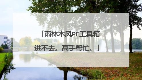 雨林木风PE工具箱进不去。高手帮忙。