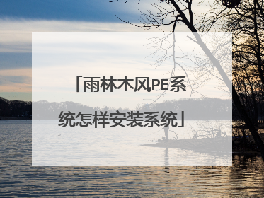雨林木风PE系统怎样安装系统