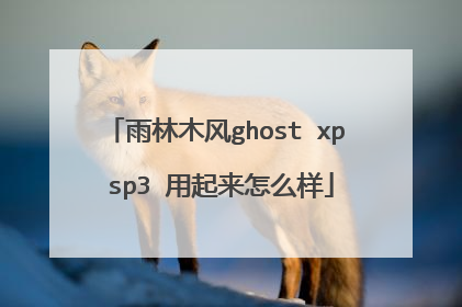 雨林木风ghost xp sp3 用起来怎么样