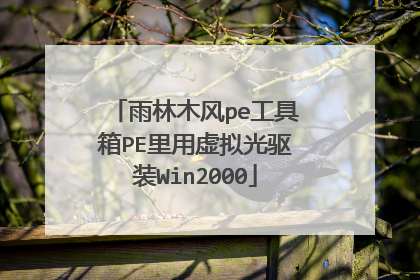 雨林木风pe工具箱PE里用虚拟光驱装Win2000