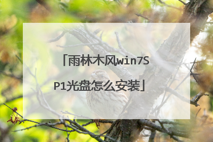 雨林木风win7SP1光盘怎么安装
