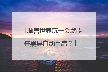 魔兽世界玩一会就卡住黑屏自动重启?