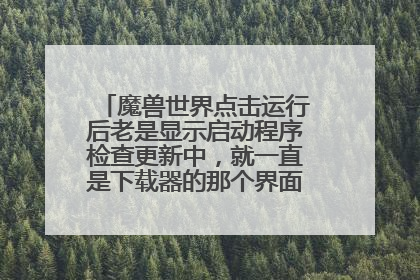 魔兽世界点击运行后老是显示启动程序检查更新中,就一直是下载器的那个界面进不去游戏,急!