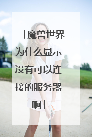 魔兽世界为什么显示没有可以连接的服务器啊