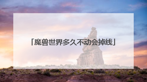 魔兽世界多久不动会掉线