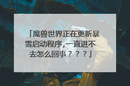 魔兽世界正在更新暴雪启动程序,一直进不去怎么回事???