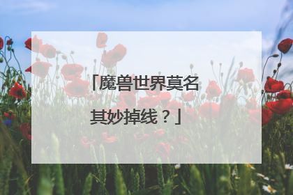 魔兽世界莫名其妙掉线?