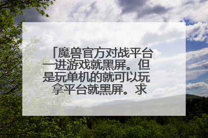 魔兽官方对战平台一进游戏就黑屏。但是玩单机的就可以玩 拿平台就黑屏。求大神告诉我一下